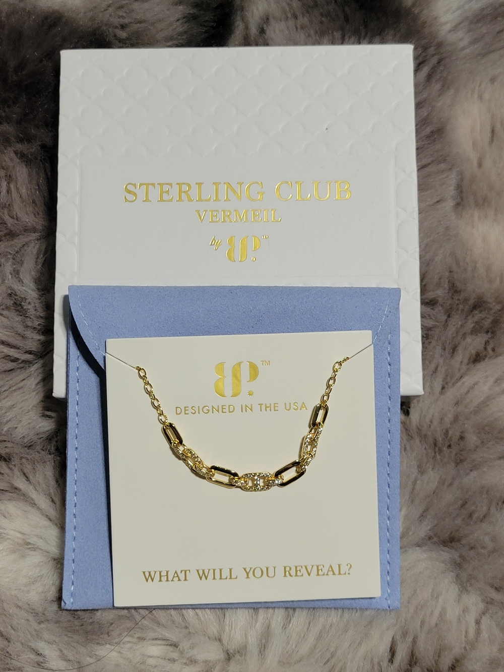 Rare Unicorn Sterling Club Vermeil Gold Chain-Link Necklace